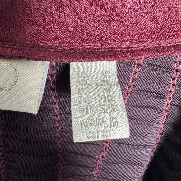 Logo Lavish Lori Goldstein burgundy crushed velvet duster size 1X long cardigan - Picture 6 of 9